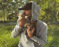 He is a dog lover and very fond of puppies. He adopted two puppies in October 2018.